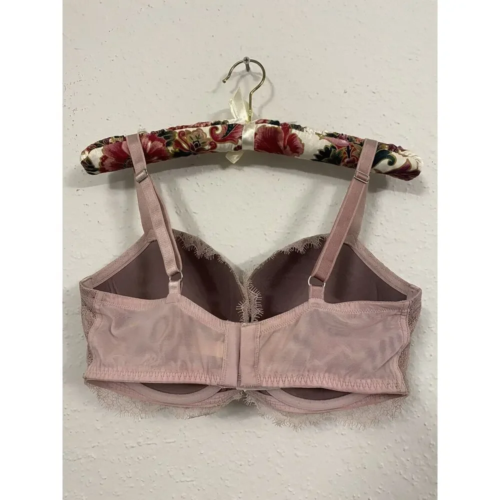 Victoria's Secret SEXY LUX EYELASH Bra Women's 34DDD Dream Angels Purple Lace